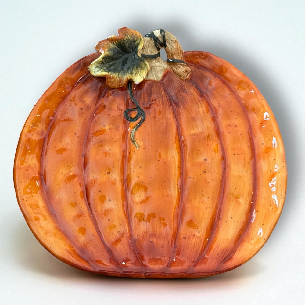 Pumpkin Ceramic Plate‎ Fall Autumn Serving Dish